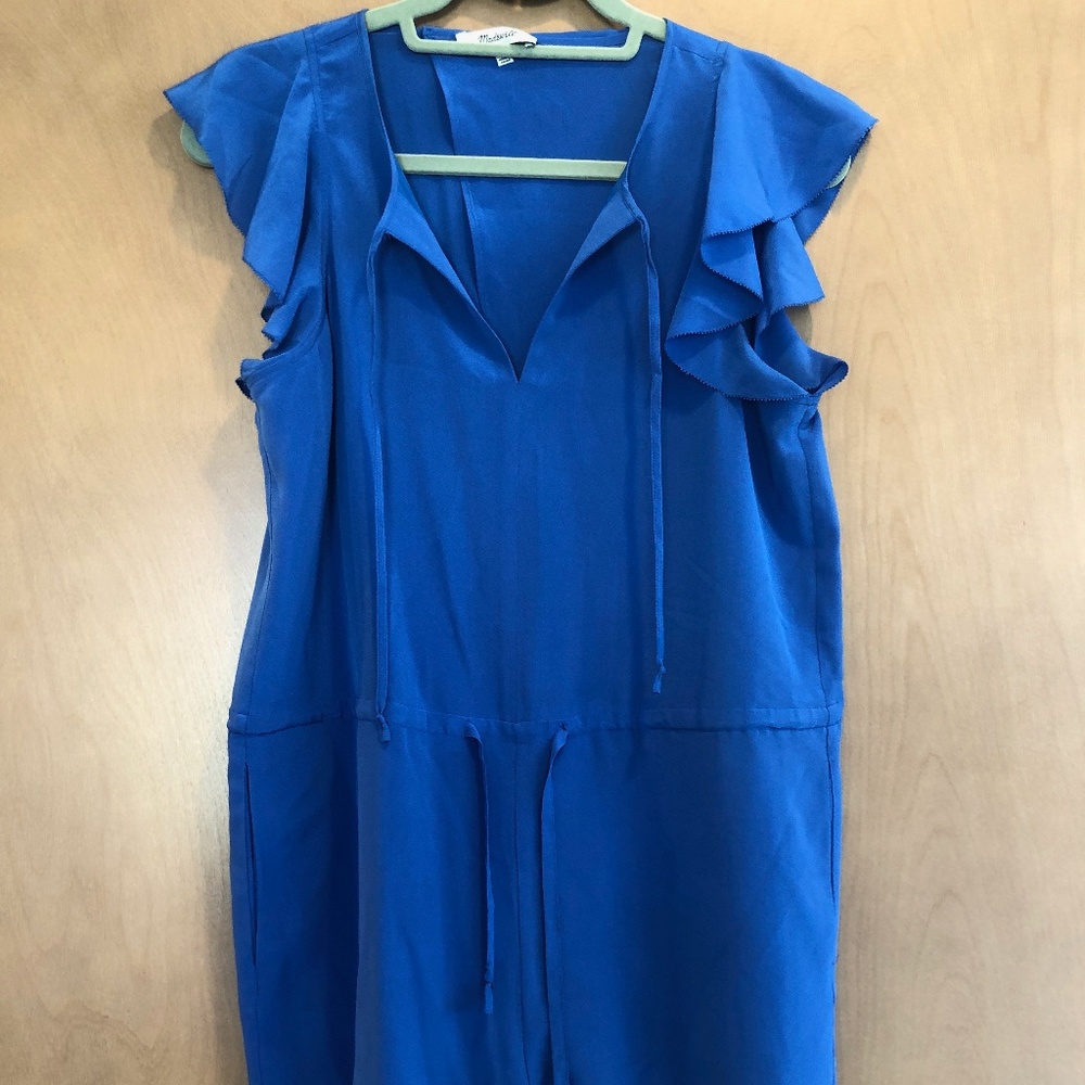 Blue Romper with keyhole back